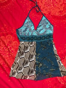 Vintage Y2K Halter Neck Top 🦋