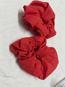 Red Scrunchies - Set of 2