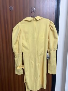 Chic Yellow Blazer Dress