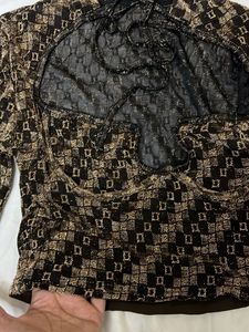 Patterned Long Sleeve Top