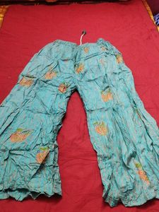 Bohemian Teal Palazzo Pants