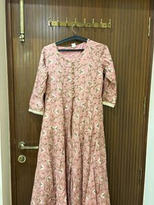 Beautiful Pink Floral Print Kurta