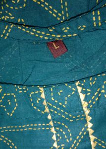 Teal Kurta with Golden Print