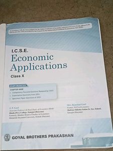 I.C.S.E. Economic Applications Class X