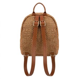 Straw Weave Mini Backpack