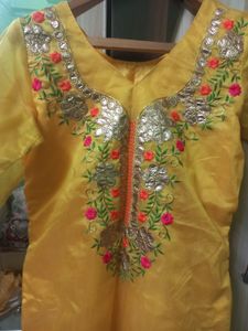 Floral multi layer embroidery dress