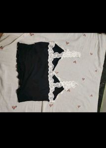 Black Lace Trim Cami Top