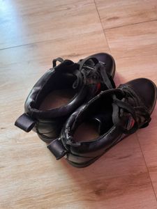 Black Wedge Sneakers