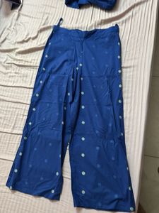 Blue Polka Dot Kurta Set