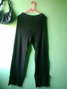 Stylish Black Knit Pants
