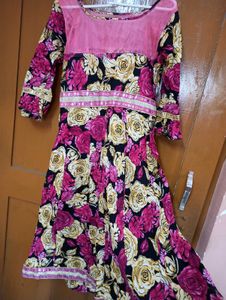 Floral Print Ethnic Dress