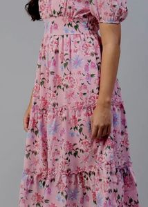 branded Pink Floral Maxi Dress
