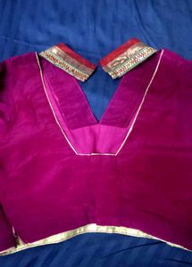 Navratri Women's Embroidered Silk Blouse