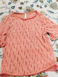 Peach Textured top