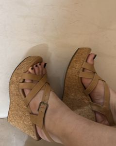 Cross Wedge Sandals