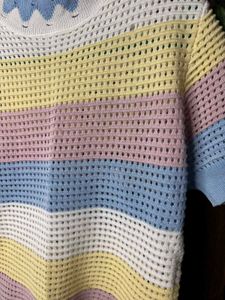 Colorful Striped Knit Top