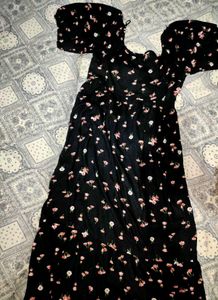Black Floral Maxi Dress