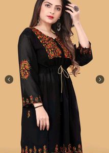 Beautiful Black Embroidered Kurta