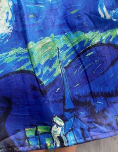 Artistic Van Gogh Starry Night print skirt