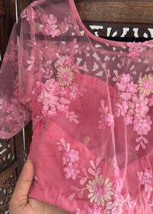 Brand New Pastel Pink Heavy Worked Designer Blouse