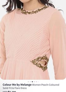 Melange Fit And Flared Dress
