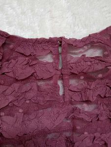Zara sheer top 60% off