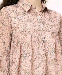 Women's Floral Printed Flared Top
