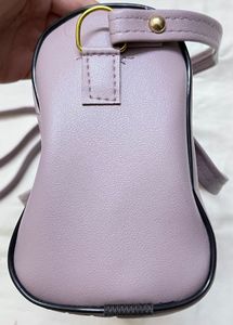 Lilac Textured Chain Crossbody Bag
