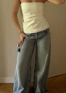 Chic White Strapless Tube Top