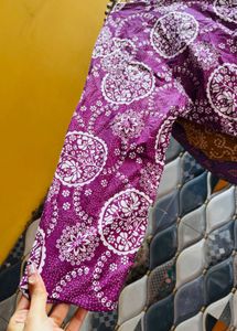Elegant Purple Kurta Set with pants