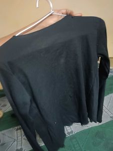 Black Tie-Front Cardigan