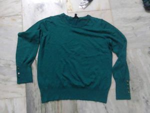 Elegant Teal Long Sleeve Sweater