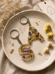 Alphabet Resin Keychain