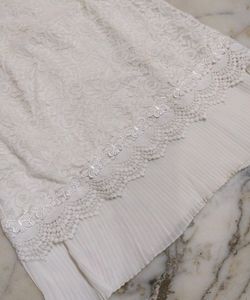 Off White Embroidered Lace Dress