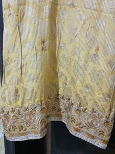 Yellow Embroidered Kurta Set with Dupatta