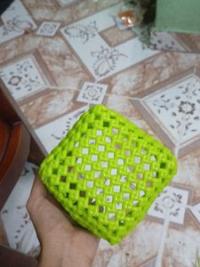 Handmade Decorative Green Basket