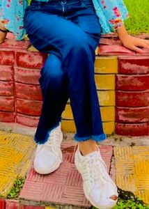 Straight Fit Blue Jeans