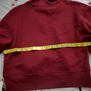 Maroon Mock Neck Sweatshirt