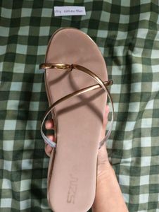 SALE❗block szn Stylish Rose Gold Thong Sandals
