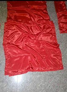 Vibrant Red Silk shalwar kurti Pants