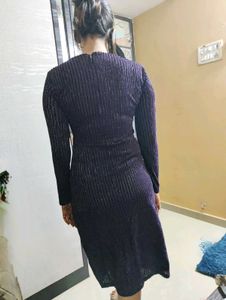 Elegant Purple Midi Dress
