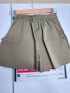 Olive Green Wrap Skort