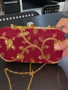 Elegant Maroon Clutch