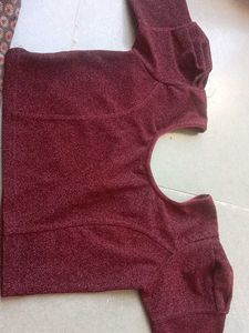 Maroon Sparkle Blouse(new)