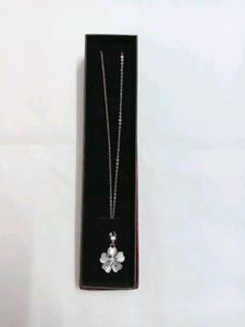 Girl's Crystal Rhinestone Flower Pendant Chain