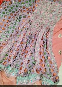 Elegant Pink Embroidered Saree