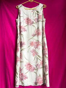 Y2K Floral Print Sleeveless Midi Dress