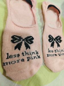 2 combo Cute Pink No-Show Socks