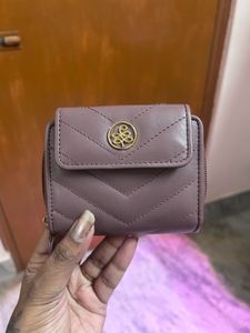 Elegant Mauve Quilted Wallet