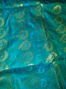 Stunning Teal Banarasi Silk Saree-only saree